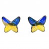Pendientes Plata de Ley Swarovski Butterfly Cristal AB
