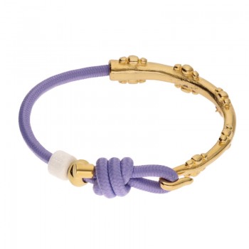 Pulsera Yacaré Dorada - Lila