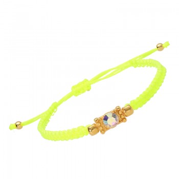 Pulsera Hilo Seda Colour Dreams Amarillo Flúor