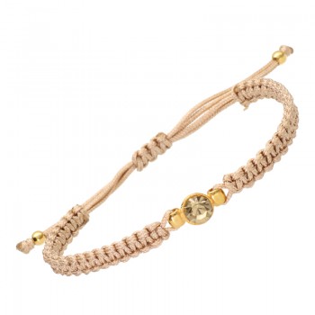 Pulsera Hilo Seda Sweet Dreams Beige