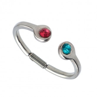 Brazalete Satélites Rosa y Blue Zircon