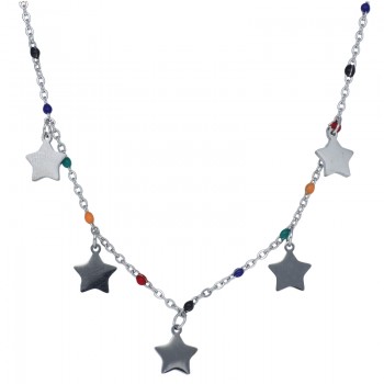 Collar de Acero Multicolor 5 Estrellas