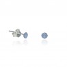 Pendientes Plata de Ley Mini Brillante de Cristal Swarovski Air Blue Opal