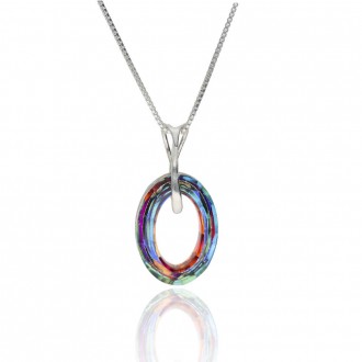 Collar Plata de Ley Cosmic Oval Swarovski