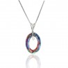 Collar Plata de Ley Cosmic Oval Swarovski Volcano