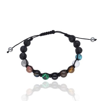 Pulsera Hilo Seda con Piedras Naturales Variadas