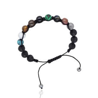 Pulsera Hilo Seda con Piedras Naturales Variadas