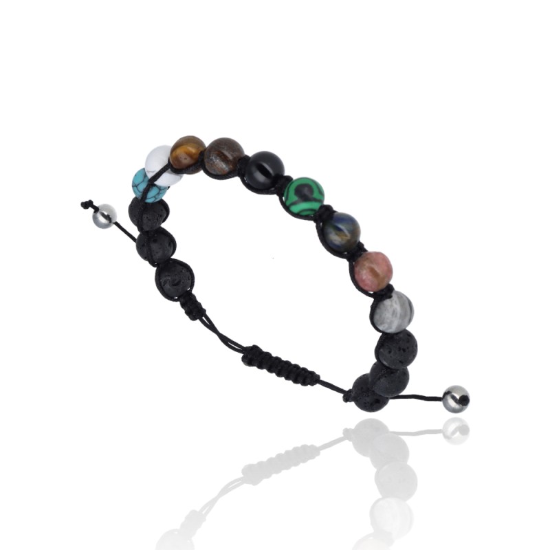 Pulsera Hilo Seda con Piedras Naturales Variadas