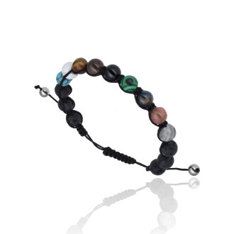 Pulsera Hilo Seda con Piedras Naturales Variadas