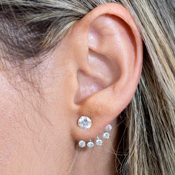 Pendientes Plata de Ley Ear Cuff con Circonitas