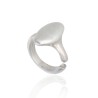 Anillo Óvalo Puro Chapado Plata de Ley