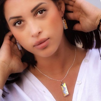 Gargantilla de Plata de Ley y Swarovski Destello Glaciar