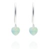 Pendientes Plata de Ley Latido de Cristal Chrysolite Opal