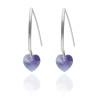 Pendientes Plata de Ley Latido de Cristal Tanzanite