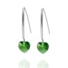 Pendientes Plata de Ley Latido de Cristal Dark Moss Green