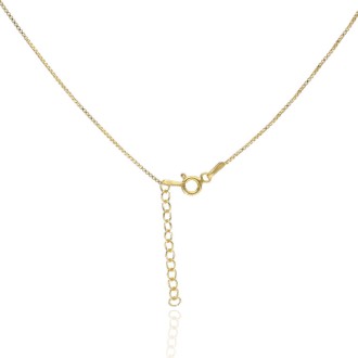 Cadena Veneciana de 42cm Grosor 1,2mm, con Cadena Alargadera y Cierre Reasa Plata de Ley Chapado Oro 18k