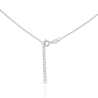 Cadena Forsalina 0,7mm Montada con Cadena Alargadera y Cierre Reasa, Plata de Ley