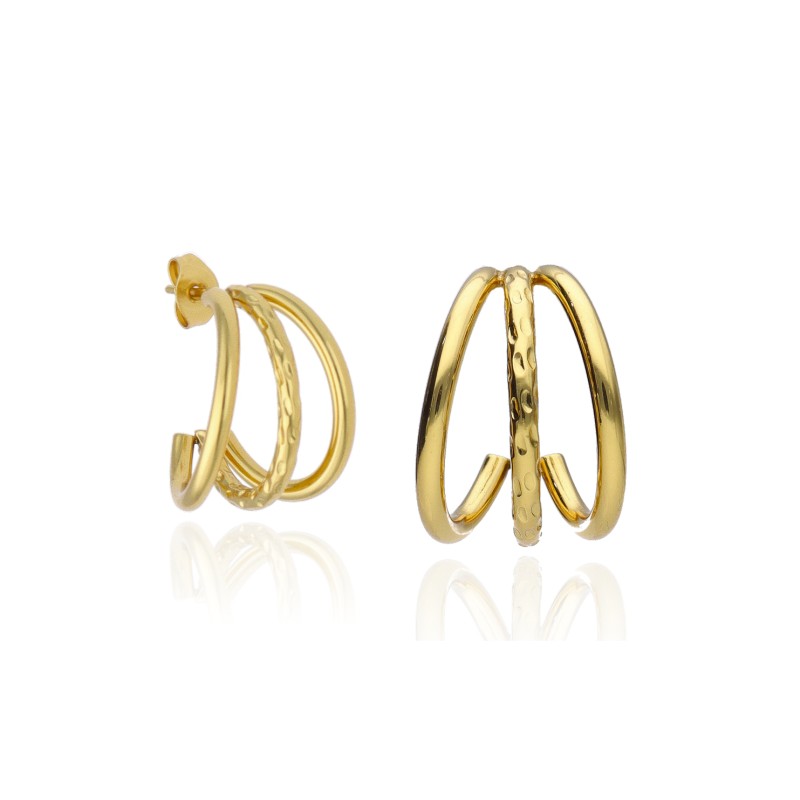 Pendientes de Acero Triple Esencia