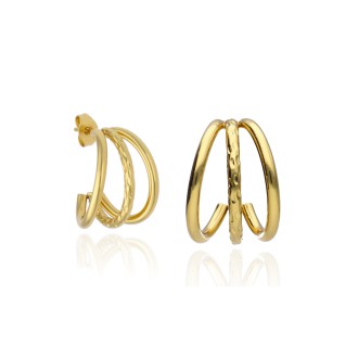 Pendientes de Acero Triple Esencia