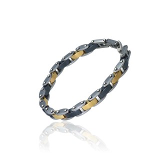 Pulsera de Acero Cyclist Style Dorada