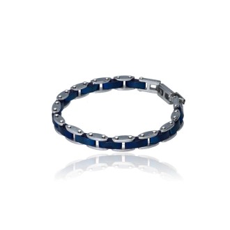 Pulsera de Acero Cyclist Style Azul