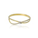 Pulsera de Acero Nudo de Brillo Chapado Oro 14k