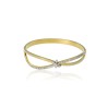 Pulsera de Acero Nudo de Brillo Chapado Oro 14k