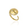 Anillo de Acero Destellos Infinity Chapado Oro 14k,