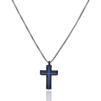 Collar de Acero Midnight Cross