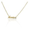 Gargantilla de Acero Mónica Chapado Oro 14k.