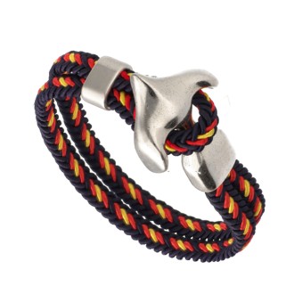Pulsera España de Algodón con Ancla