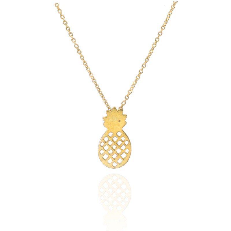 Gargantilla Plata de Ley Piña Paradise Chapado Oro 18k