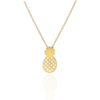 Gargantilla Plata de Ley Piña Paradise Chapado Oro 18k