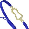 Pulsera Devoción Santina Plata de Ley Baño Oro 18k Azul Eléctrico