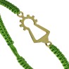 Pulsera Devoción Santina Plata de Ley Baño Oro 18k Verde