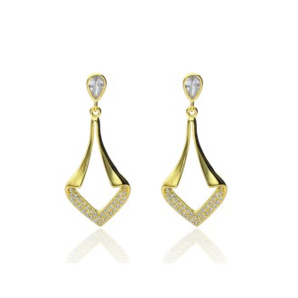 Pendientes Plata de Ley Elegance Drop Pavé