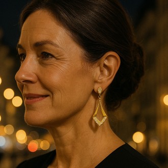 Pendientes Plata de Ley Elegance Drop Pavé