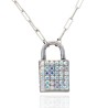 Collar Candado de Diamantes Cristal AB