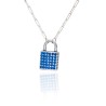 Collar Candado de Diamantes Capri Blue
