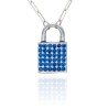 Collar Candado de Diamantes Capri Blue