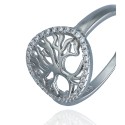 Anillo Plata de Ley Árbol de la Vida con Brillantes