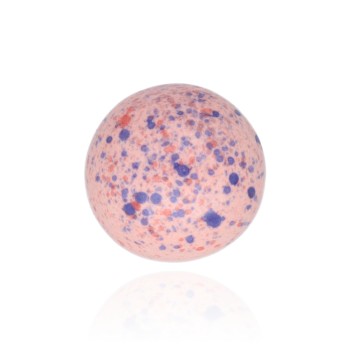 Bola de Cerámica 16mm Rosa con Pintas