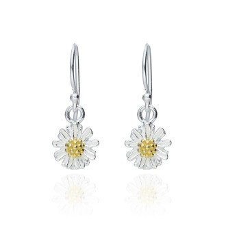 Pendientes Plata de Ley Daisy Shine