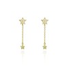 Pendientes Plata de Ley Starfall Duo