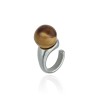 Anillo Esencia Órbita Baño Plata Cerámica Ojo de Tigre Anillo Esencia Órbita Baño Plata Cerámica Ojo de Tigre