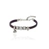 Pulsera Good Vibes Smiley Violeta