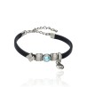 Pulsera Night Vibes Smiley Cristal Swarovski Aquamarine AB