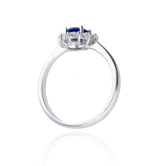 Anillo de Plata de Ley Óvalo Glam Azul