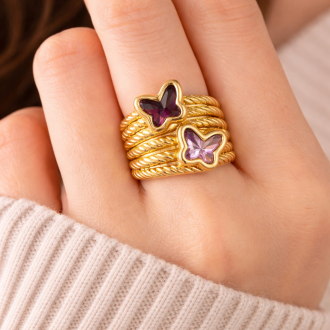 Anillo Lets Fly Baño Oro