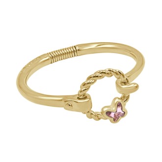 Pulsera Mariposa en Vuelo Baño Oro Swarovski Light Rose